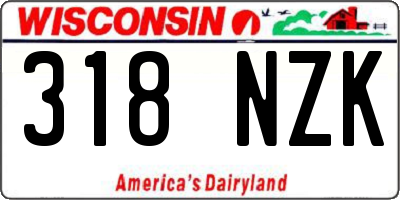 WI license plate 318NZK
