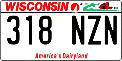 WI license plate 318NZN