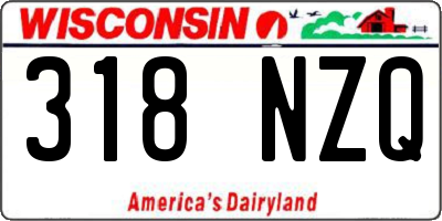 WI license plate 318NZQ
