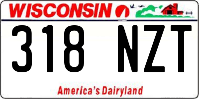 WI license plate 318NZT