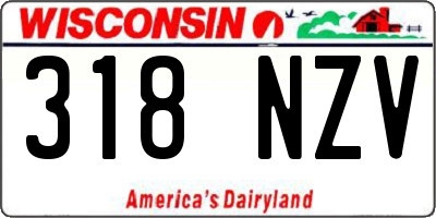 WI license plate 318NZV