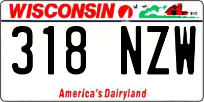 WI license plate 318NZW