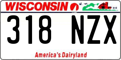 WI license plate 318NZX