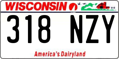 WI license plate 318NZY