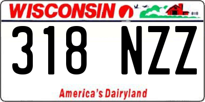 WI license plate 318NZZ