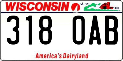 WI license plate 318OAB