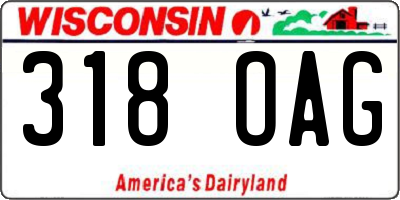 WI license plate 318OAG