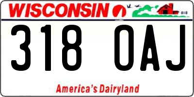 WI license plate 318OAJ