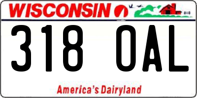 WI license plate 318OAL