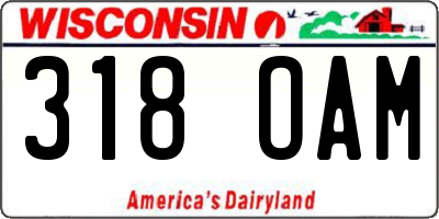 WI license plate 318OAM