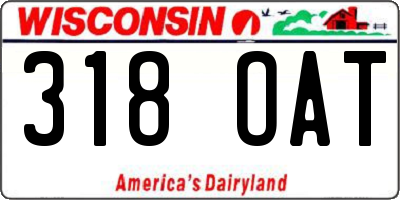 WI license plate 318OAT