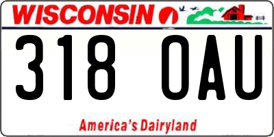 WI license plate 318OAU