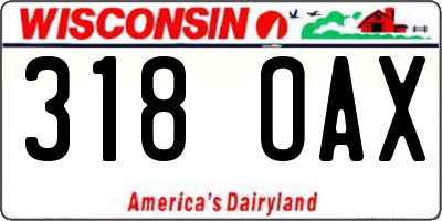 WI license plate 318OAX