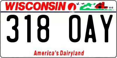 WI license plate 318OAY