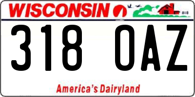 WI license plate 318OAZ