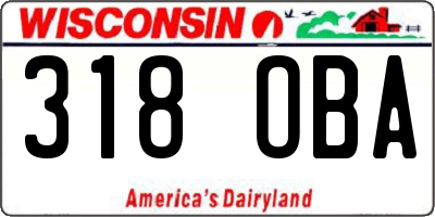WI license plate 318OBA