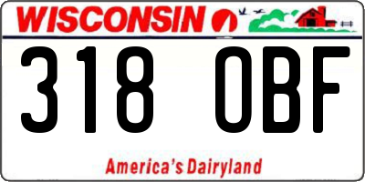 WI license plate 318OBF