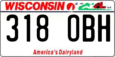 WI license plate 318OBH