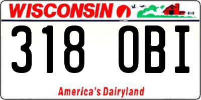 WI license plate 318OBI