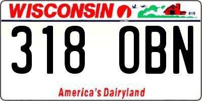WI license plate 318OBN