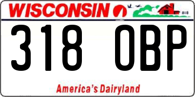 WI license plate 318OBP