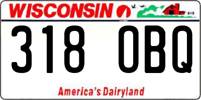 WI license plate 318OBQ