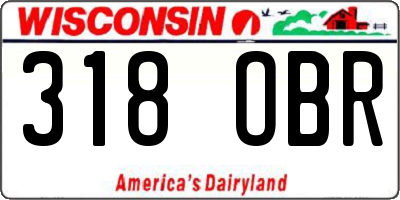 WI license plate 318OBR