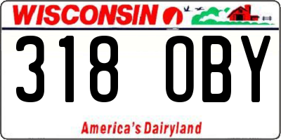 WI license plate 318OBY