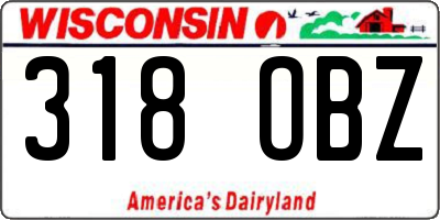 WI license plate 318OBZ