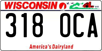 WI license plate 318OCA