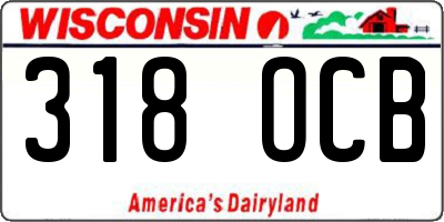 WI license plate 318OCB