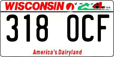 WI license plate 318OCF
