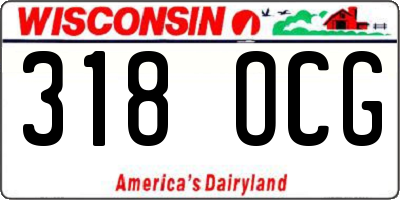 WI license plate 318OCG