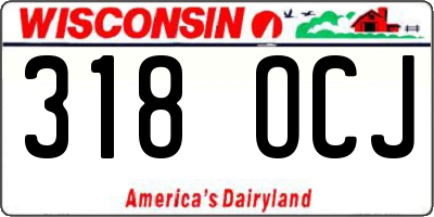 WI license plate 318OCJ