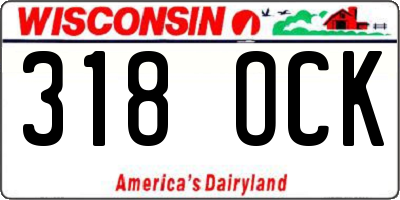 WI license plate 318OCK