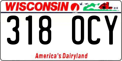 WI license plate 318OCY