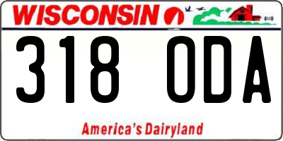 WI license plate 318ODA