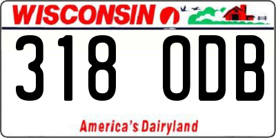 WI license plate 318ODB