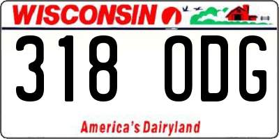 WI license plate 318ODG