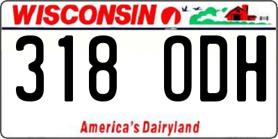 WI license plate 318ODH
