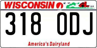 WI license plate 318ODJ
