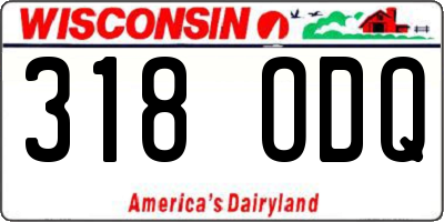 WI license plate 318ODQ