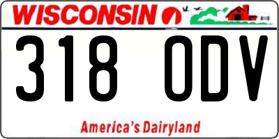 WI license plate 318ODV