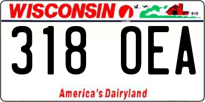 WI license plate 318OEA
