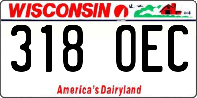 WI license plate 318OEC