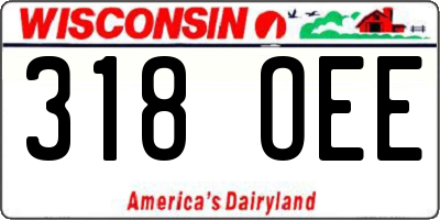 WI license plate 318OEE