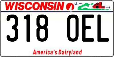 WI license plate 318OEL