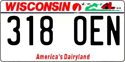 WI license plate 318OEN