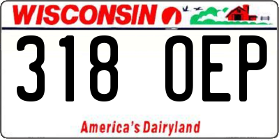 WI license plate 318OEP