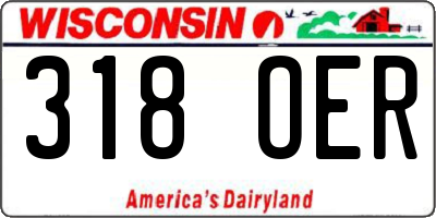 WI license plate 318OER